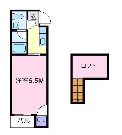 第6セイワコート(1K/3階)の間取り写真