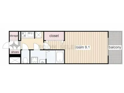 S-RESIDENCE鶴舞II(1K/15階)の間取り写真