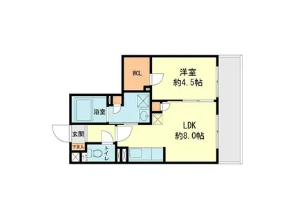 LA・GLYCINE(1LDK/2階)の間取り写真