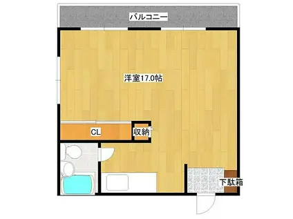 大産高宮ビル(ワンルーム/5階)の間取り写真