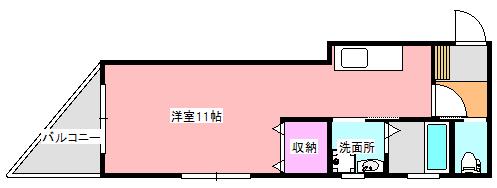 ISORA一番館(ワンルーム/2階)の間取り写真