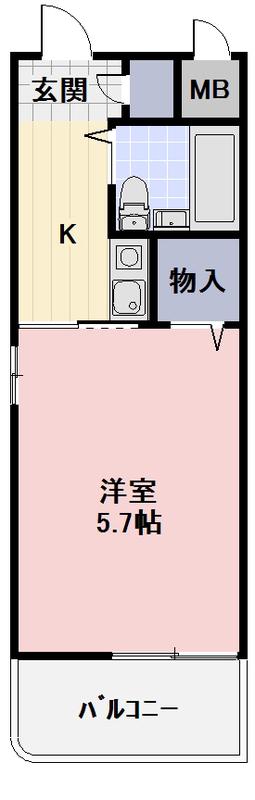 ジョイフル本郷(1K/4階)の間取り写真