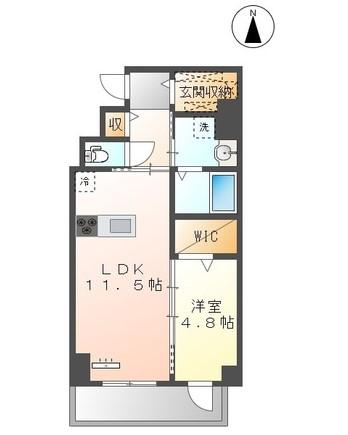 CIEL DE 金山(1LDK/1階)の間取り写真