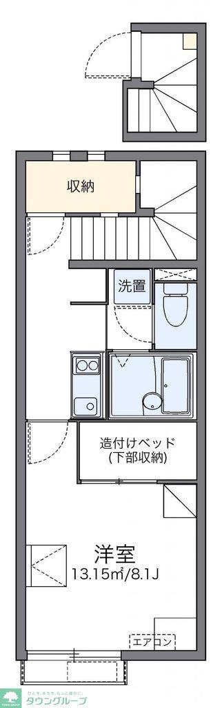 レオネクストベッサーレーベン(1K/2階)の間取り写真