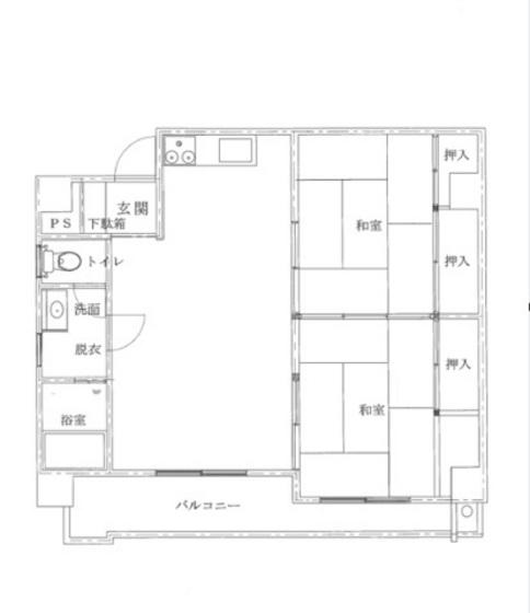 NIKKEI 南竹屋I(2LDK/2階)の間取り写真