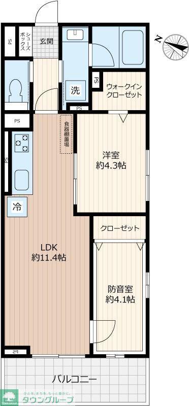 LIBERTE井草(2LDK/2階)の間取り写真