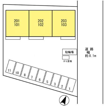 ヴィラファミール(2LDK/1階)の間取り写真
