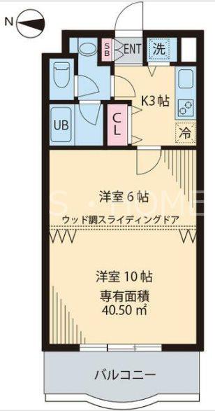 オクラファーム府中(2K/3階)の間取り写真