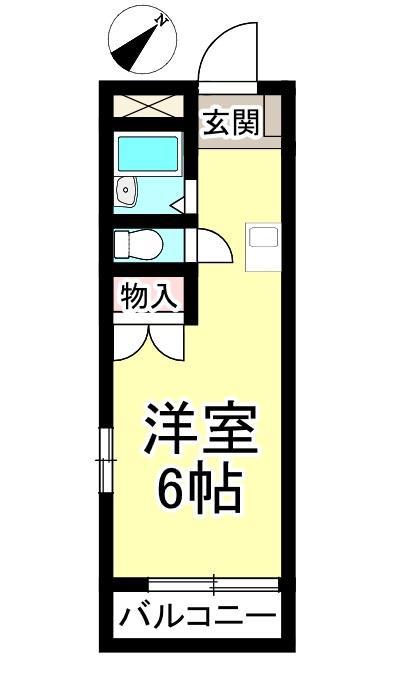 ＪＲ東海道本線 沼津駅 徒歩38分 2階建 築31年(ワンルーム/2階)の間取り写真