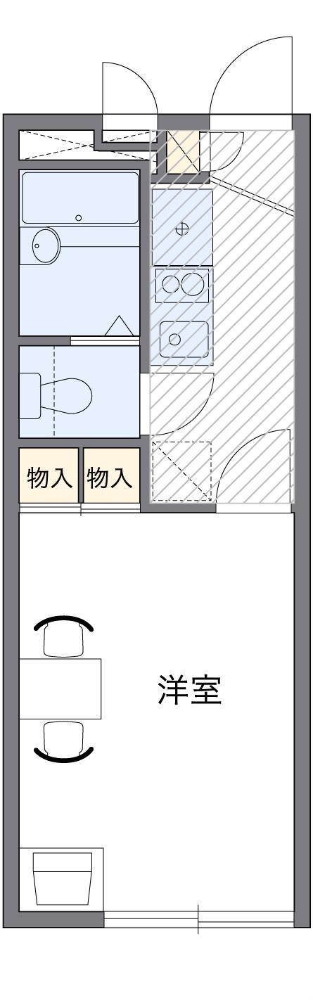 近鉄けいはんな線 吉田駅(大阪) 徒歩14分 2階建 築19年(1K/1階)の間取り写真