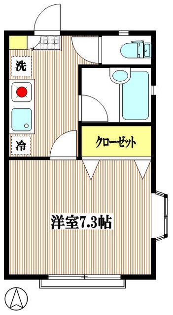 SHALLOWVALLEY211(1K/1階)の間取り写真
