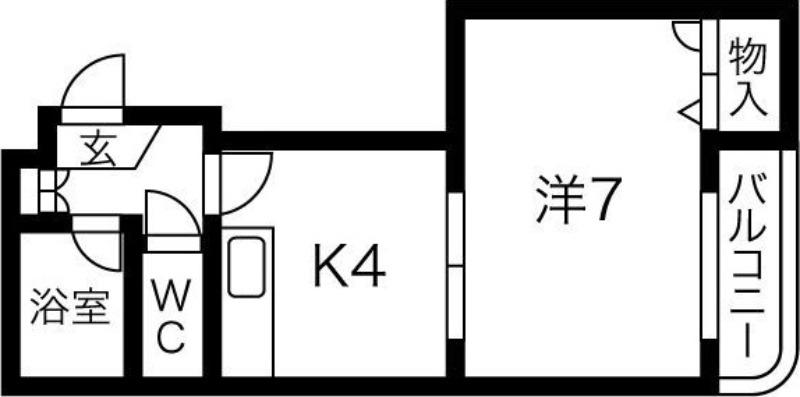 グレース22(1DK/3階)の間取り写真
