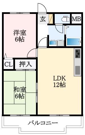 ラ・メールヤブウチ(2LDK/3階)の間取り写真