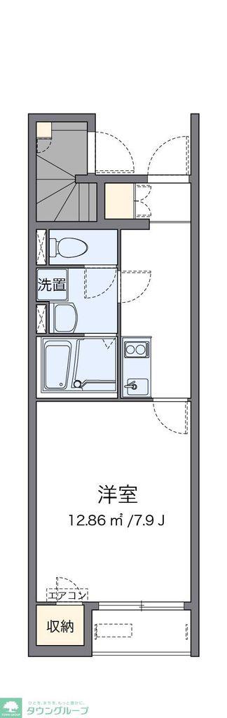 クレイノことぶきII(1K/1階)の間取り写真