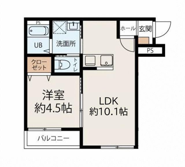 ミキハウス南三咲(1LDK/3階)の間取り写真