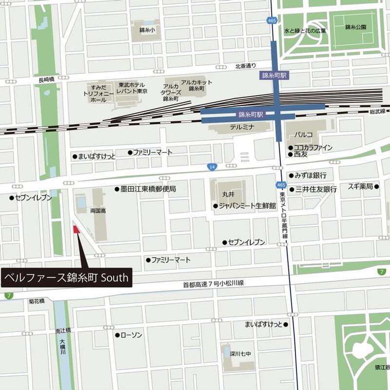 ベルファース錦糸町サウス(1DK/2階)の間取り写真