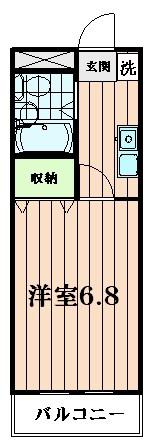 フェニックス佐藤(1K/2階)の間取り写真
