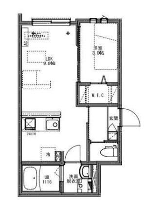 KEIAI RESIDENCE 西大宮II(1LDK/1階)の間取り写真