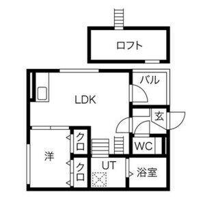 セイシェル(1DK/2階)の間取り写真