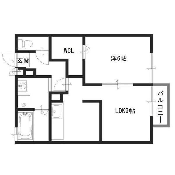 ルミエール(1LDK/2階)の間取り写真