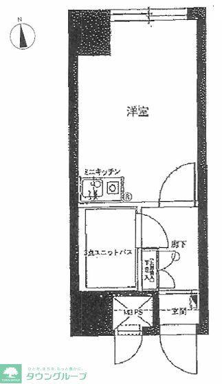 ライオンズマンション西八王子第2(ワンルーム/9階)の間取り写真