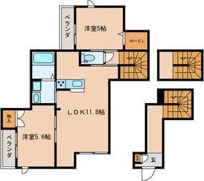 プラムツリー津田沼R&R(2LDK/3階)の間取り写真