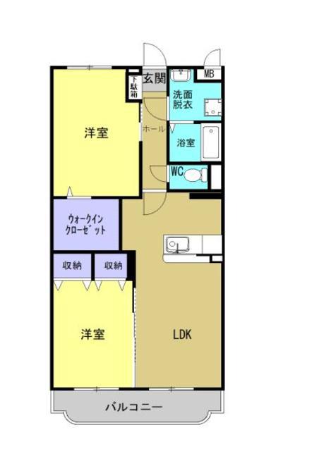 SEED LEAF(2LDK/2階)の間取り写真