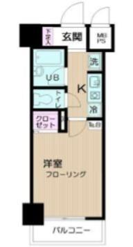 日神パレステージ三軒茶屋第2(1K/5階)の間取り写真