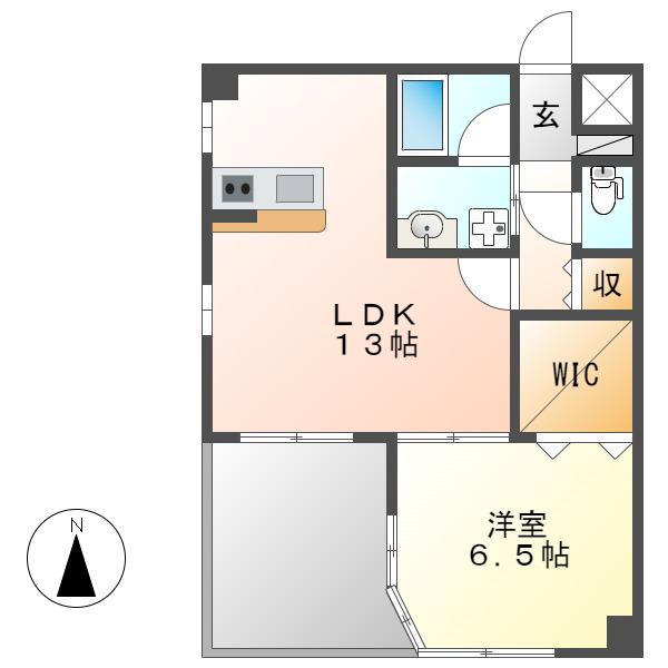 ESPOIRI(1LDK/9階)の間取り写真