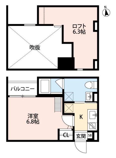 WISTERIA R&Tウィステリア アール(1K/2階)の間取り写真