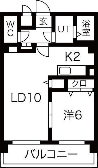 メゾンドジャパンノースヒル(1LDK/7階)の間取り写真