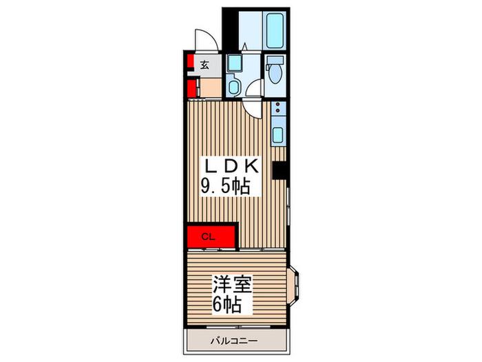 メゾン・アディール(1LDK/3階)の間取り写真
