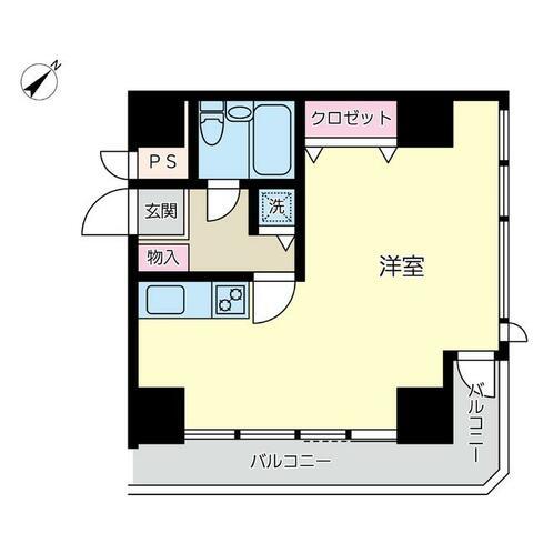 コスモ東神奈川駅前(ワンルーム/2階)の間取り写真