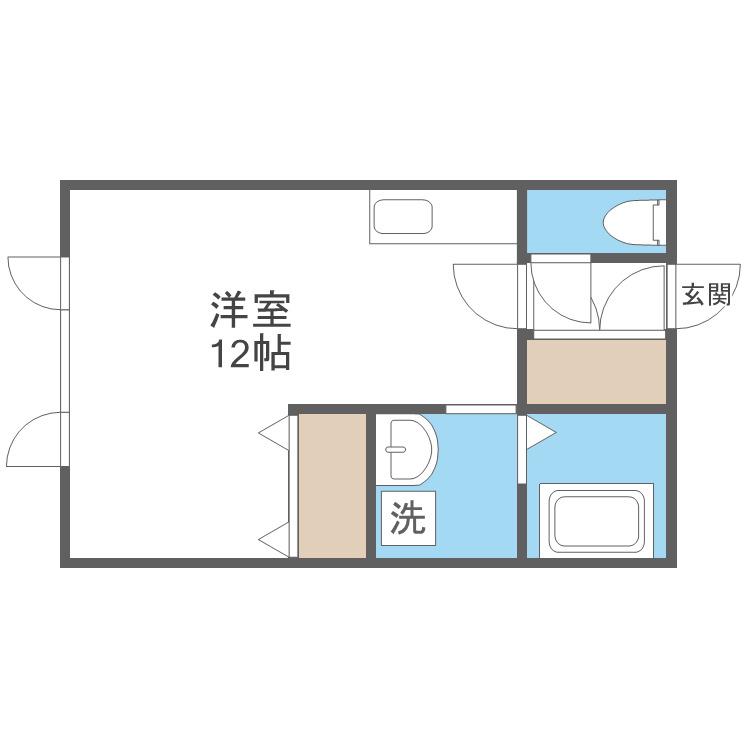 ジュンプラザ弐番館(1K/3階)の間取り写真