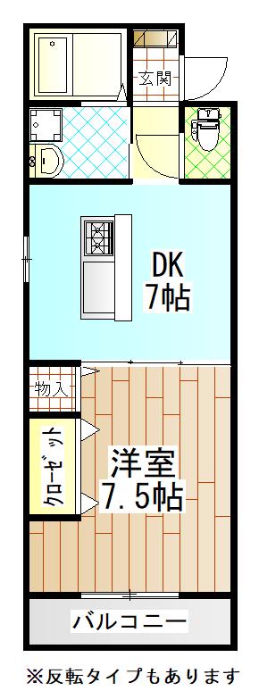 BENEFIS(1DK/3階)の間取り写真