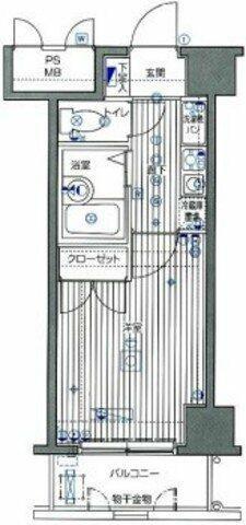 ガラ・シティ笹塚(1K/3階)の間取り写真