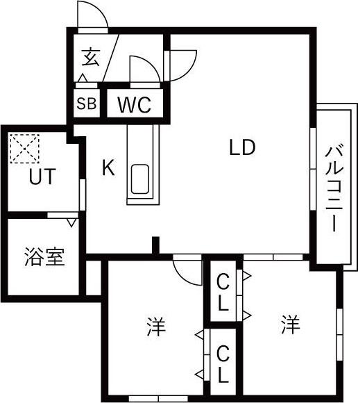 TERRACE SOEN(2LDK/4階)の間取り写真