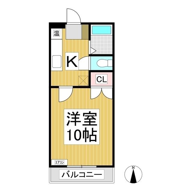 スコラハウスS(1K/1階)の間取り写真