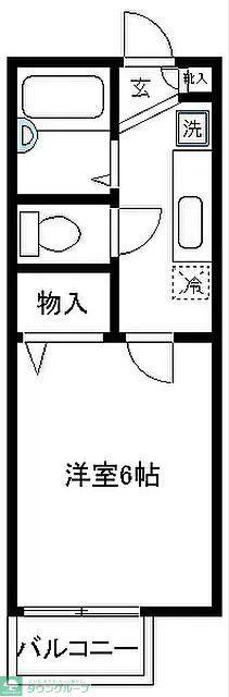 K.CEL.SETAGAYA(1K/1階)の間取り写真