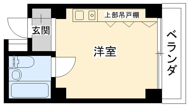 ベイサイド武庫川(ワンルーム/3階)の間取り写真