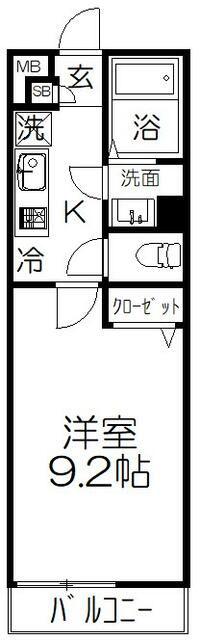 SOLEIL.IV(1K/1階)の間取り写真