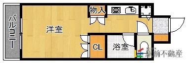 カル・ブラン(ワンルーム/3階)の間取り写真