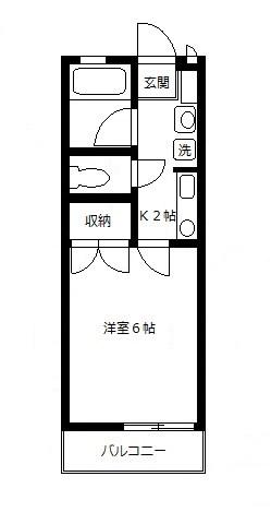 シティハウス蘇我(1K/1階)の間取り写真