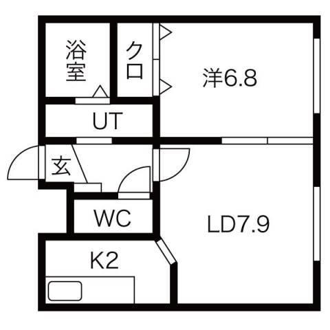MR TEINE(1LDK/4階)の間取り写真