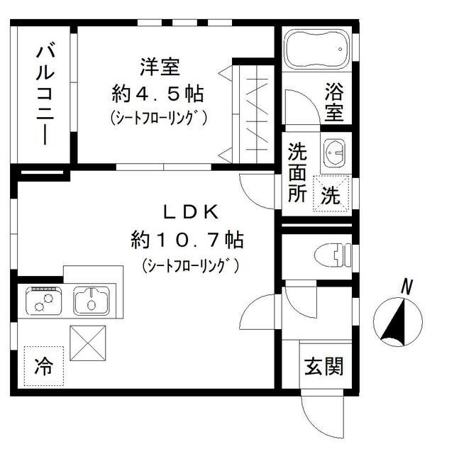 MS MANSION(1LDK/1階)の間取り写真