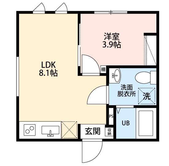 カンパネラ寺町(1LDK/3階)の間取り写真