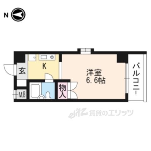 エリッツ10(1K/6階)の間取り写真