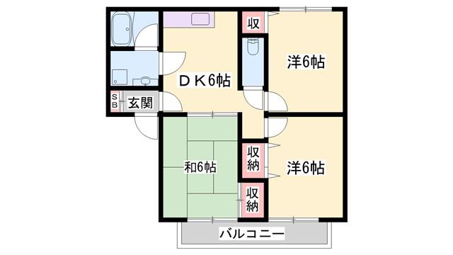ソフィア清水(3DK/1階)の間取り写真