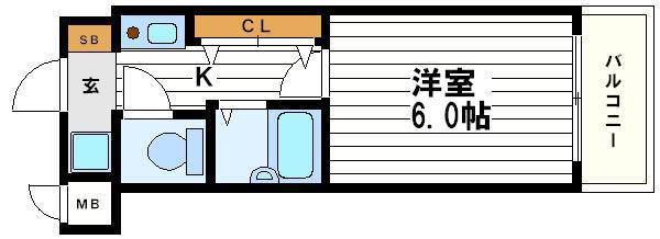 エステムコート大阪城南(1K/5階)の間取り写真