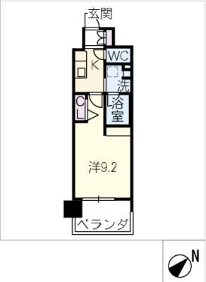 リレーヴ豊田(1K/5階)の間取り写真